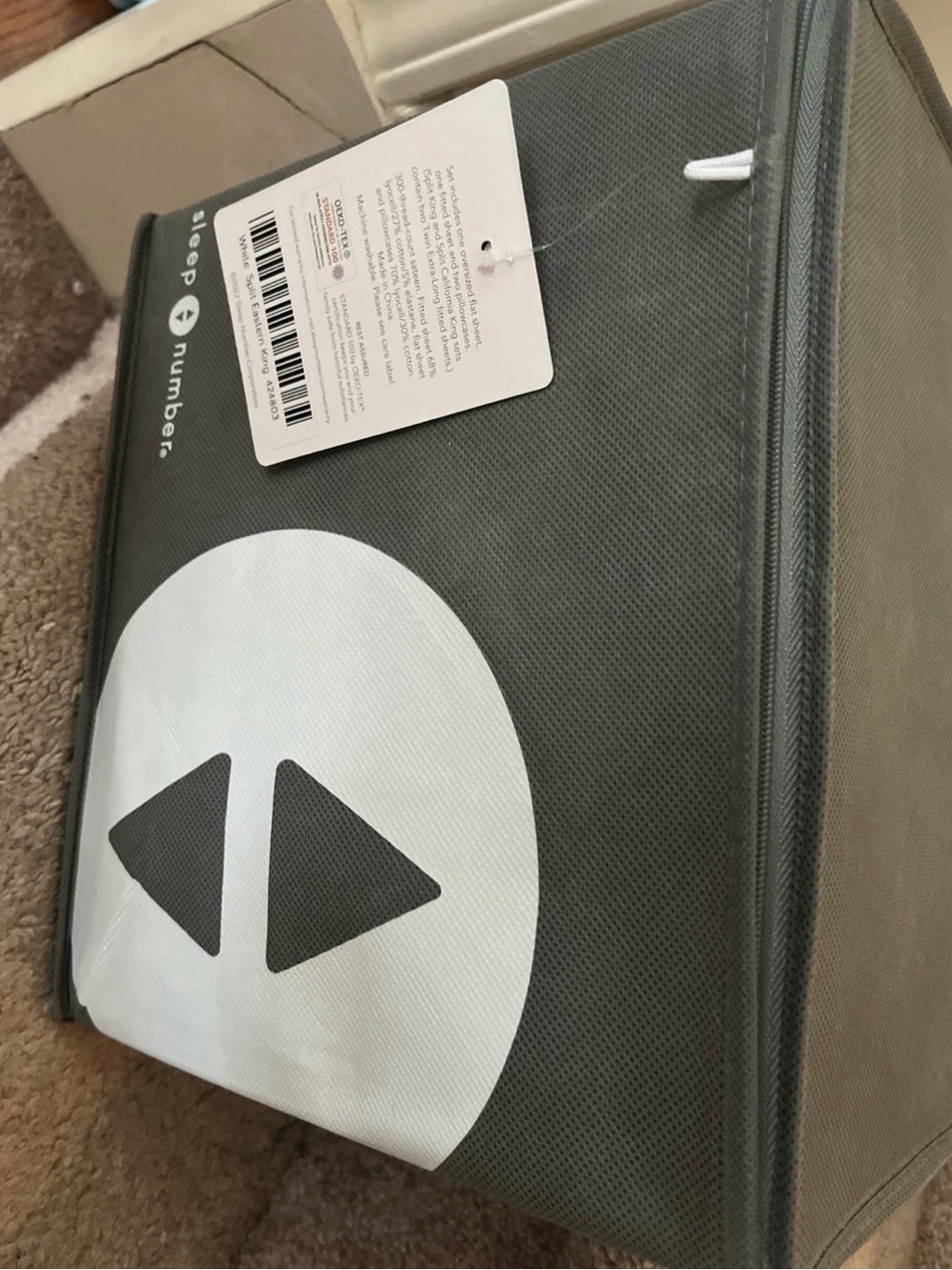 Brand new never opened Lyocell Ultra sheet set by Sleep Number WHITE split king - Picture 4 of 5